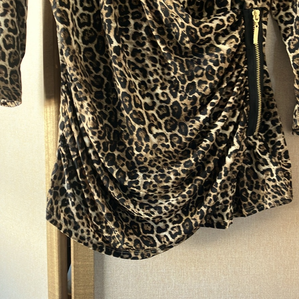 FINAL MARKDOWN Ellen Tracy Leopard Pattern Blouse large - Picture 5 of 11